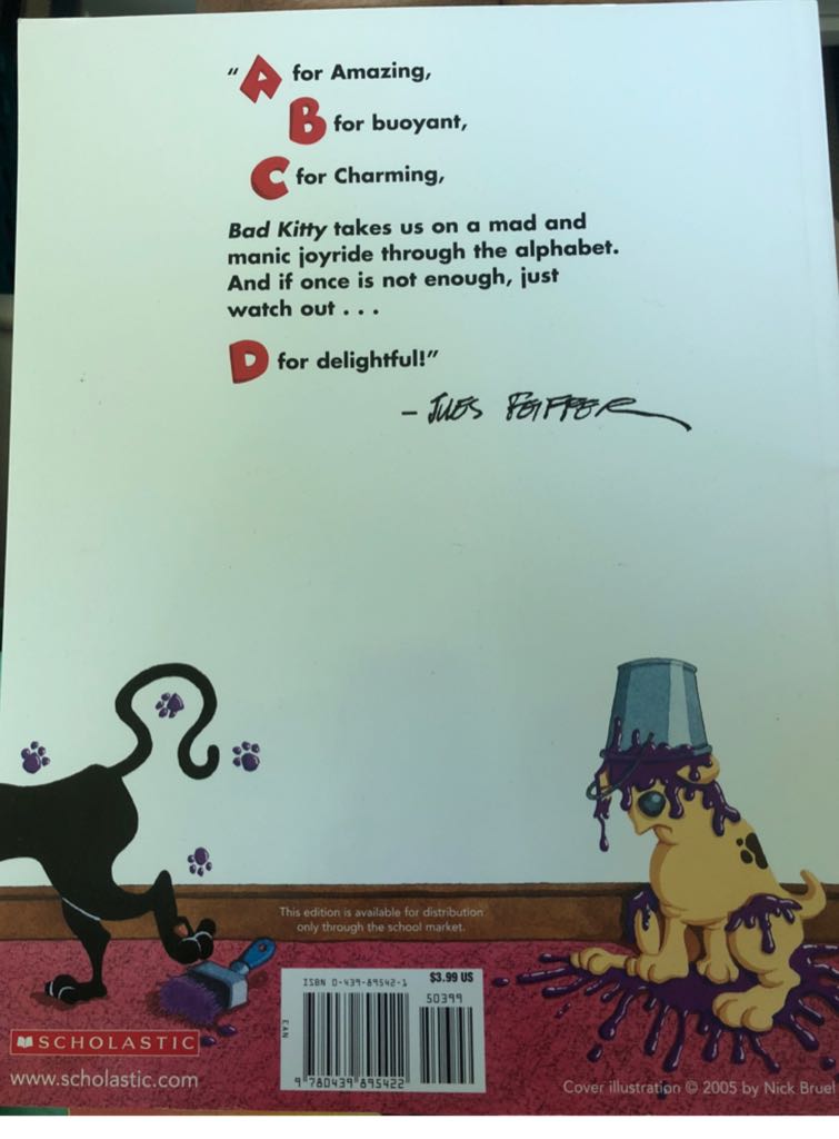 Bad Kitty - Nick Bruel (Scholastic - Paperback) book collectible [Barcode 9780439895422] - Main Image 2