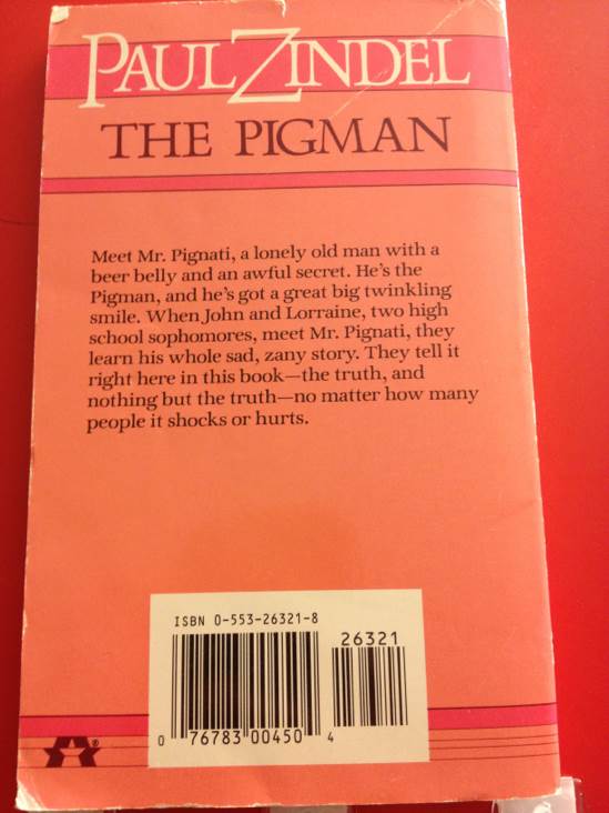 The Pigman - Paul Zindel (Bantam Starfire Book - Library Binding) book collectible [Barcode 9780553263213] - Main Image 2