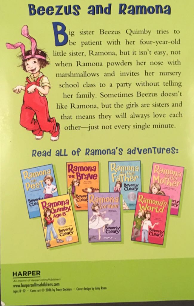 Beezus And Ramona - Beverly Cleary (HarperTrophy - Paperback) book collectible - Main Image 2