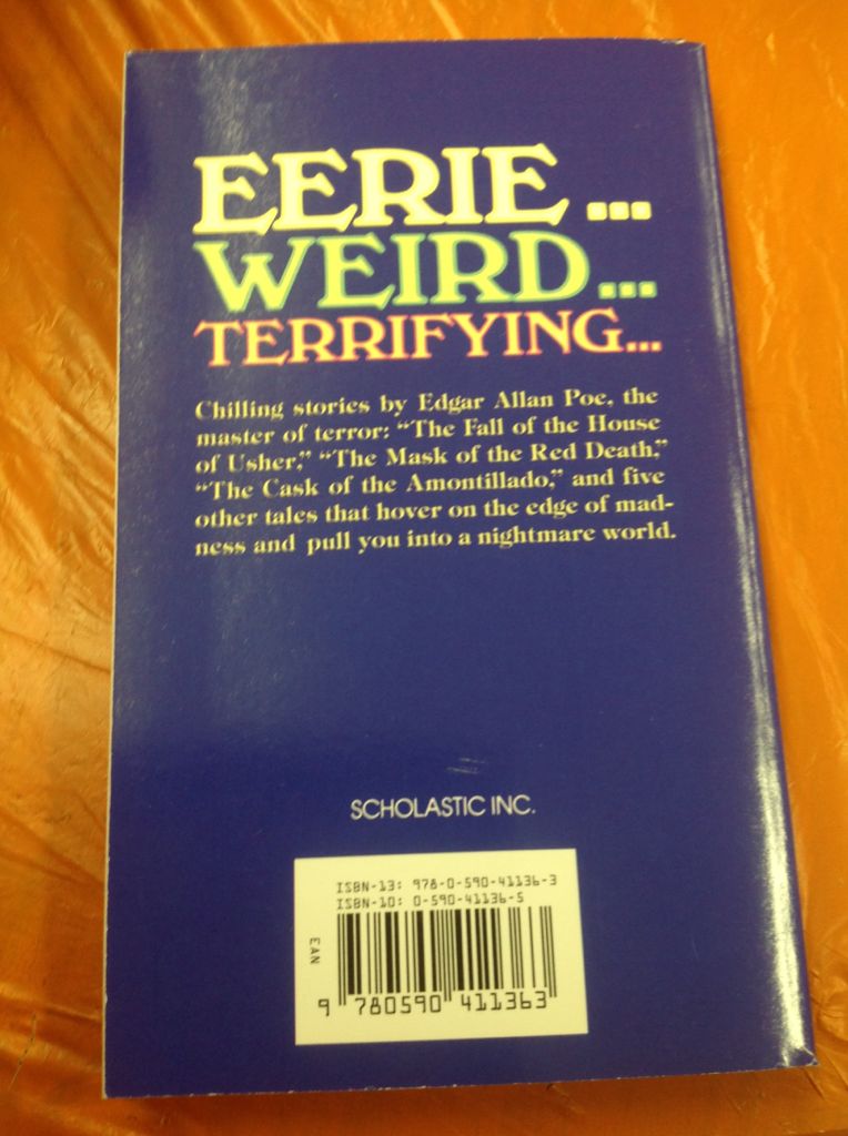 Eight Tales of Terror - Edgar Allan Poe (Scholastic, Inc. - Paperback) book collectible [Barcode 9780590411363] - Main Image 2