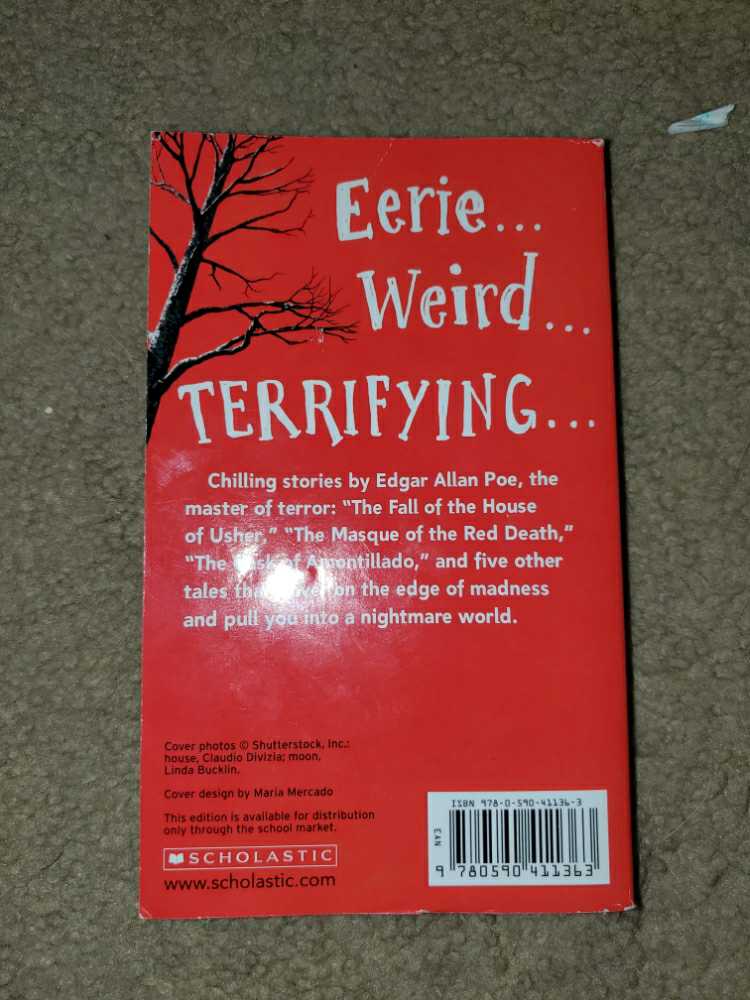 Eight Tales of Terror - Edgar Allan Poe (Scholastic, Inc. - Paperback) book collectible [Barcode 9780590411363] - Main Image 4