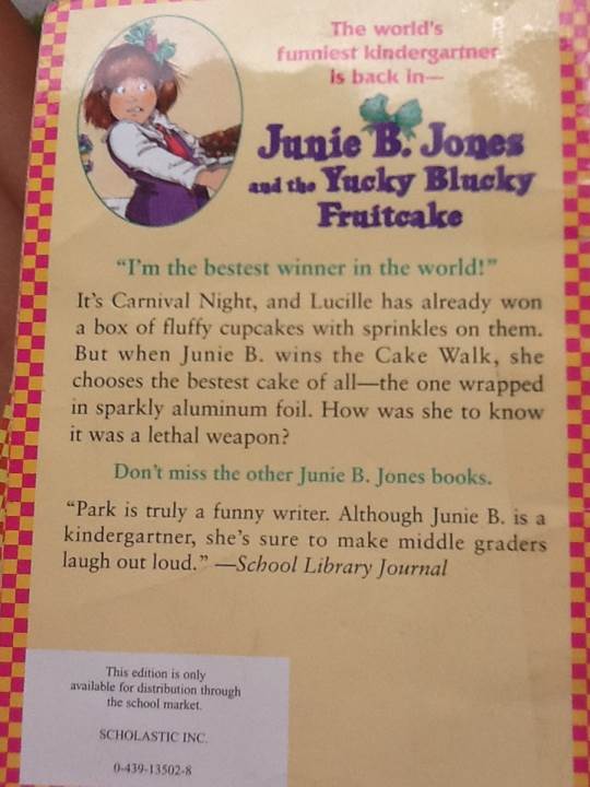 And The Yucky Blucky Fruitcake - Barbara Park (Scholastic Inc. - Paperback) book collectible [Barcode 9780439135023] - Main Image 2