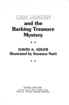 Cam Jansen And The Barking Treasure Mystery - David A Adler (A Scholastic Press) book collectible [Barcode 9780439326919] - Main Image 1