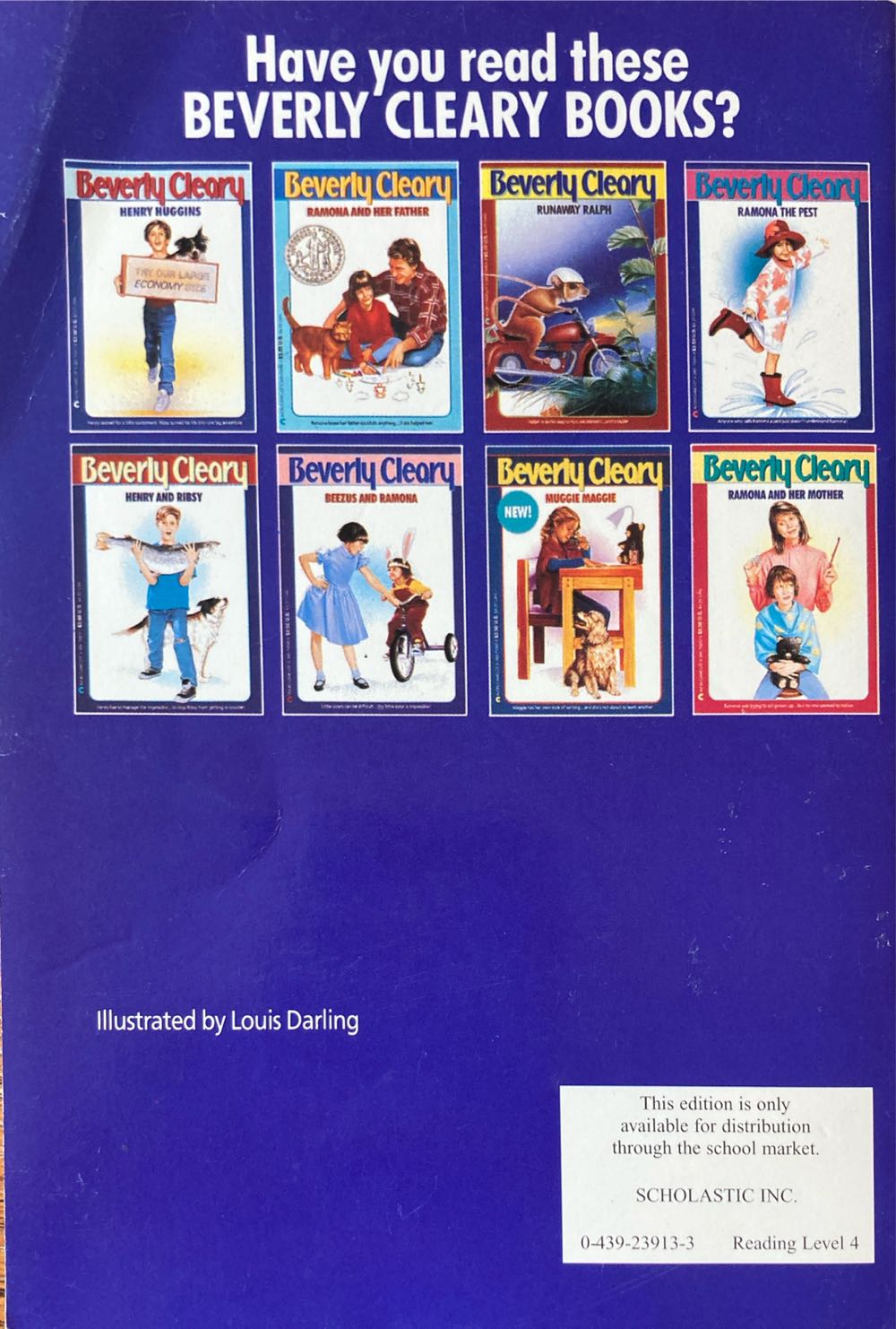 Henry And Ribsy - Beverly Cleary (A Scholastic Press - Paperback) book collectible [Barcode 9780439239134] - Main Image 2
