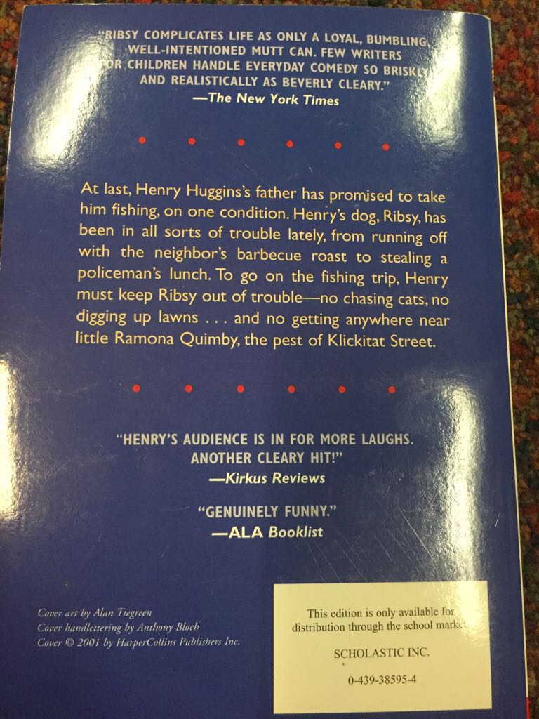 Henry #3: Henry And Ribsy - Beverly Cleary (A Scholastic Press - Paperback) book collectible [Barcode 9780439385954] - Main Image 2