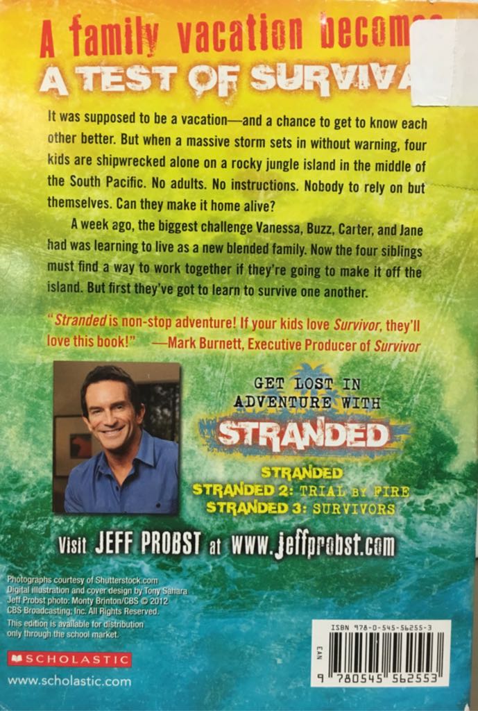Stranded #1 - Jeff Probst (Scholastic - Paperback) book collectible [Barcode 9780545562553] - Main Image 2