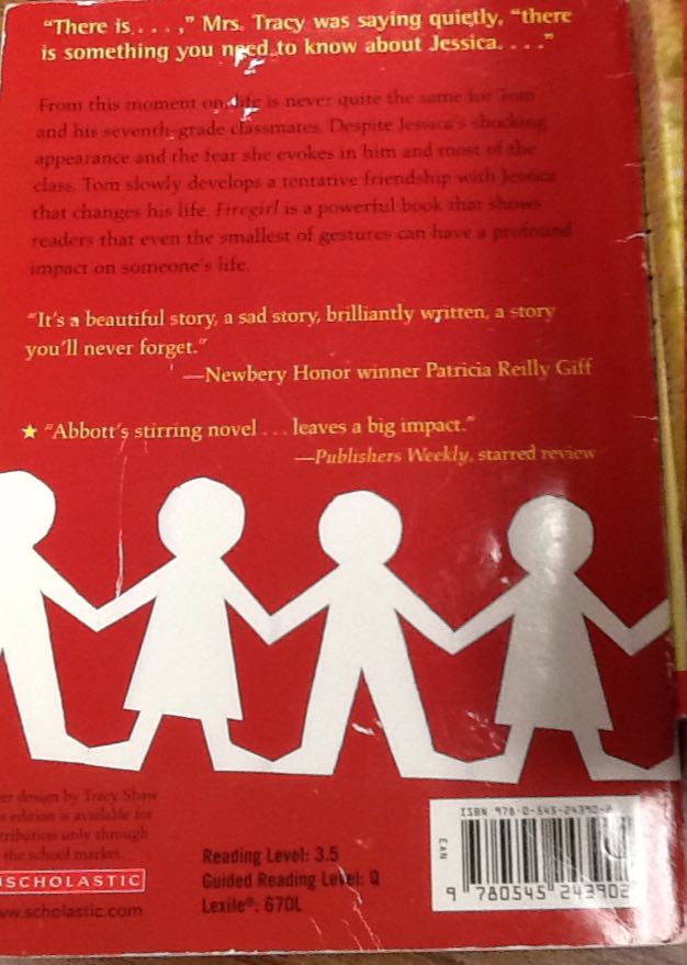 Firegirl - Tony Abbott (Scholastic Inc. - Paperback) book collectible [Barcode 9780545243902] - Main Image 2