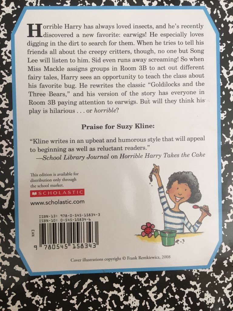 Horrible Harry Bugs The Three Bears - Suzy Kline (- Paperback) book collectible [Barcode 9780545158343] - Main Image 2