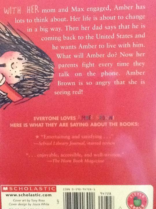 Amber Brown Sees Red - Paula Danziger (Scholastic Paperbacks - Trade Paperback) book collectible [Barcode 9780590947282] - Main Image 2