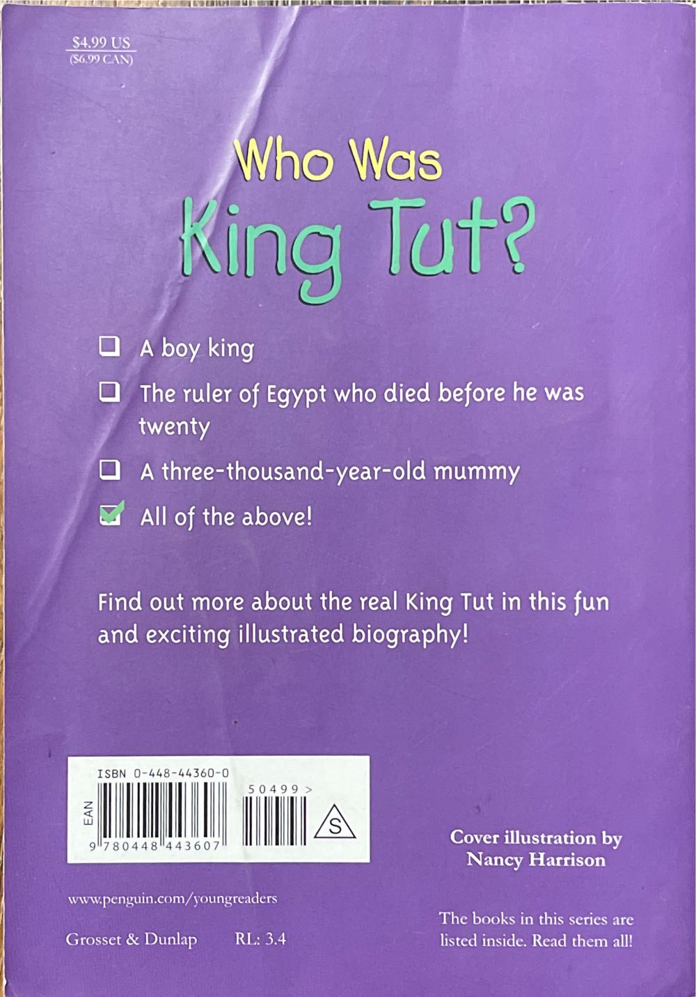 Who was King Tut? - Roberta Edwards (Penguin - Paperback) book collectible [Barcode 9780448443607] - Main Image 2