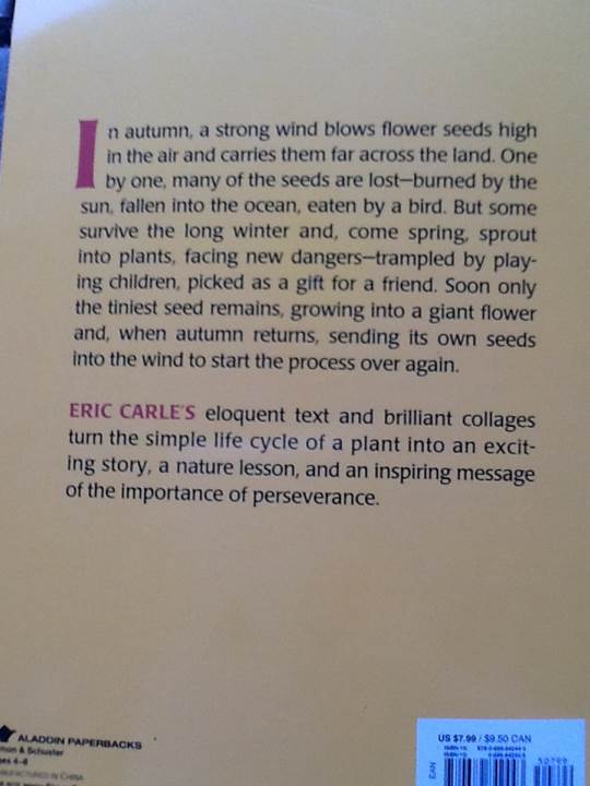 The Tiny Seed - Eric Carle (Aladdin Paperbacks - Paperback) book collectible [Barcode 9780689842443] - Main Image 2