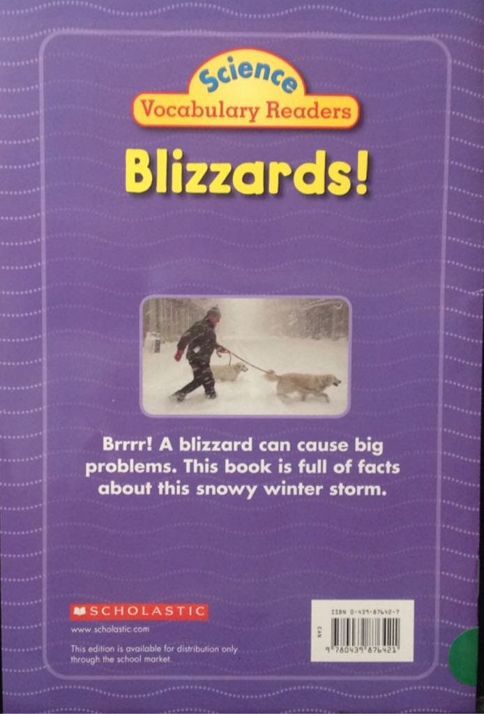 Blizzards! - Incorporated Scholastic (Scholastic Inc. - Paperback) book collectible [Barcode 9780439876421] - Main Image 2