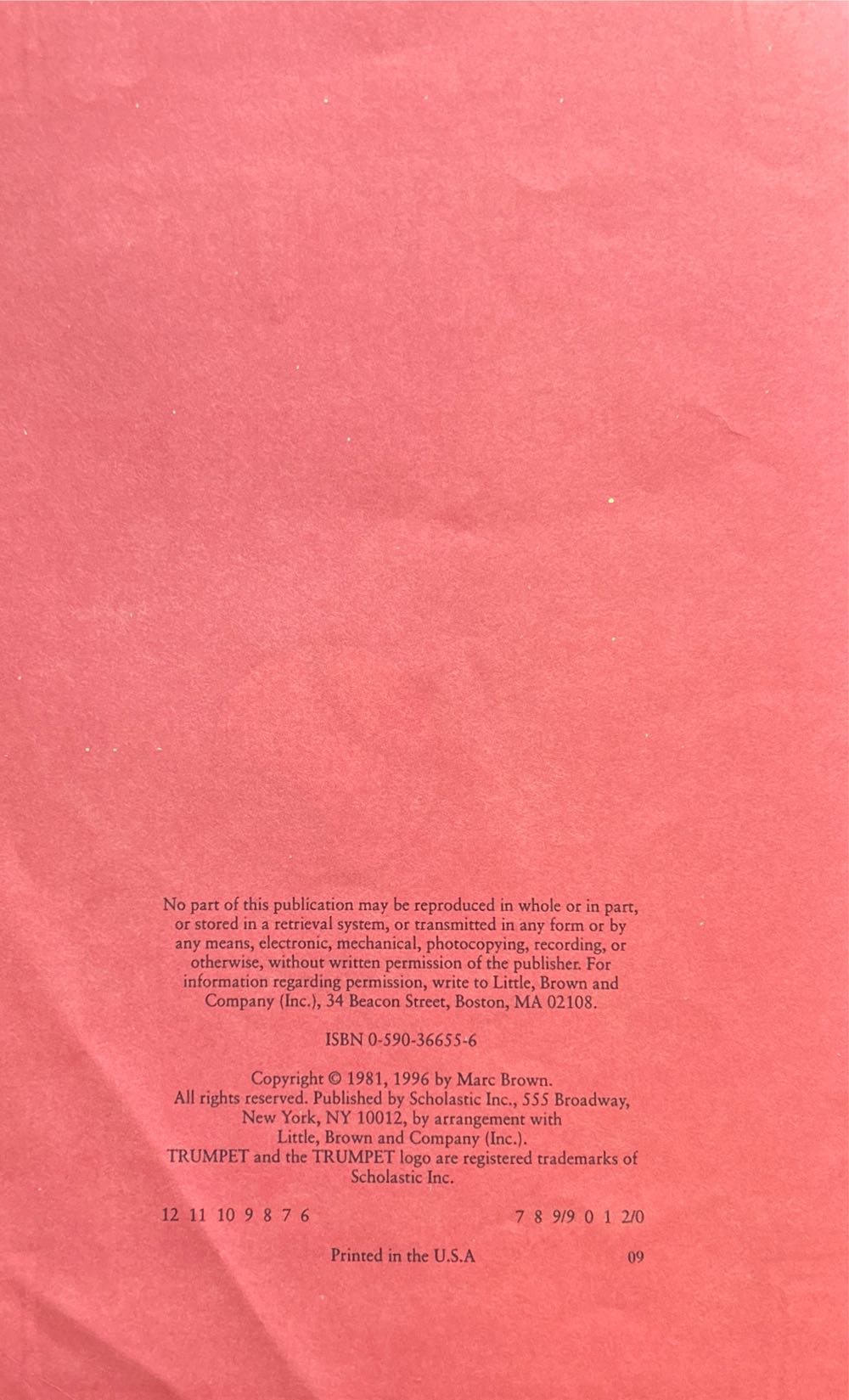 Arthur And The True Francine - Marc Brown (Trumpet - Paperback) book collectible [Barcode 9780590366557] - Main Image 4