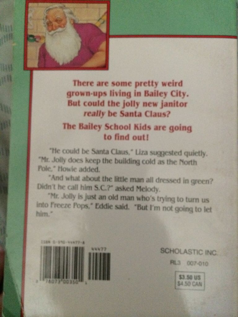 Bailey School Kids #3: Santa Claus Doesn’t Mop Floors - Debbie Dadey (Scholastic Inc. - Paperback) book collectible [Barcode 9780590444774] - Main Image 2