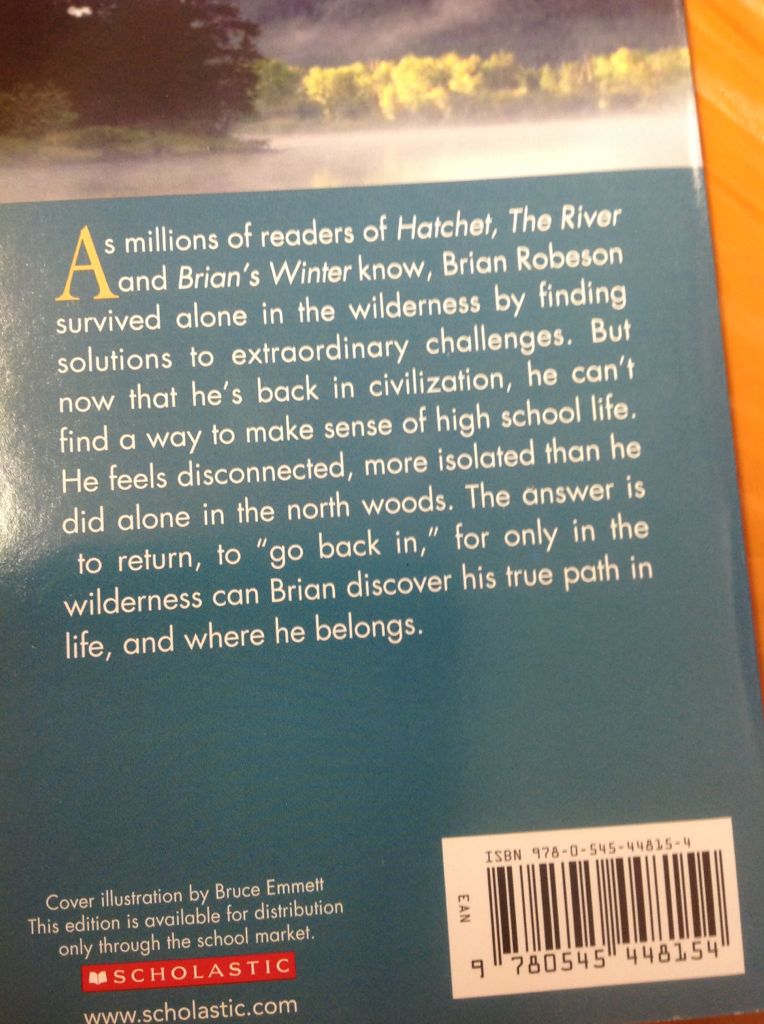 Brian’s Return - Gary Paulsen (Scholastic Press - Paperback) book collectible [Barcode 9780545448154] - Main Image 2
