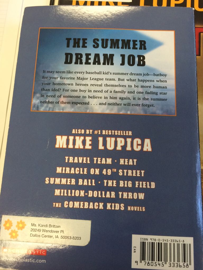 Batboy, The - Mike Lupica (Scholastic Inc. - Paperback) book collectible [Barcode 9780545333658] - Main Image 2