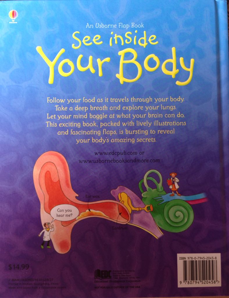 See Inside Your Body - Katie Daynes (EDC Publishing / Usborne) book collectible [Barcode 9780794520458] - Main Image 2