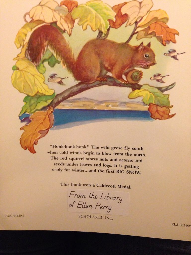 Big Snow, The - Berta and Elmer Hader (Scholastic Inc. - Paperback) book collectible [Barcode 9780590444392] - Main Image 2