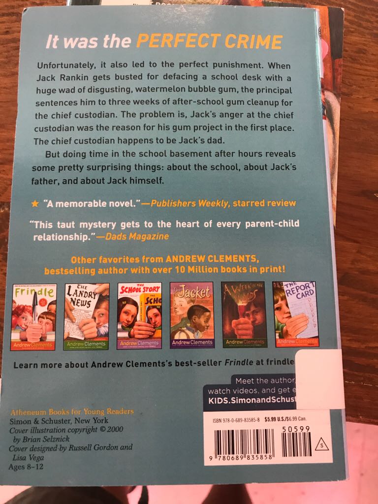 The Janitors Boy - Andrew Clements (Aladdin - Paperback) book collectible [Barcode 9780689835858] - Main Image 2