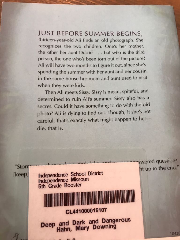 Deep And Dark And Dangerous - Mary Downing Hahn (Sandpiper - Paperback) book collectible [Barcode 9780547076454] - Main Image 2