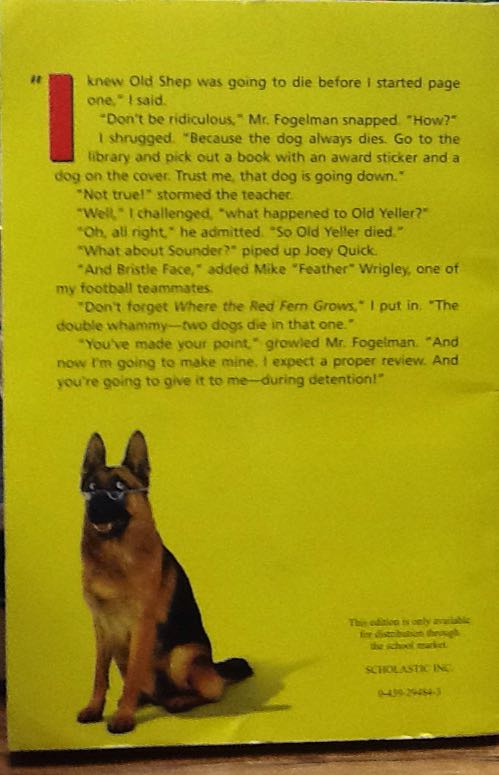 No More Dead Dogs - Gordon Korman (Scholastic Inc. - Paperback) book collectible [Barcode 9780439294843] - Main Image 2