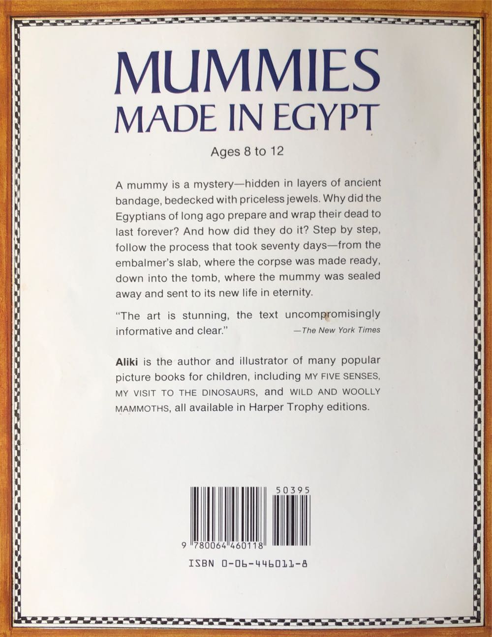 Mummies Made In Egypt - Aliki (Harper Trophy - Paperback) book collectible [Barcode 9780064460118] - Main Image 2