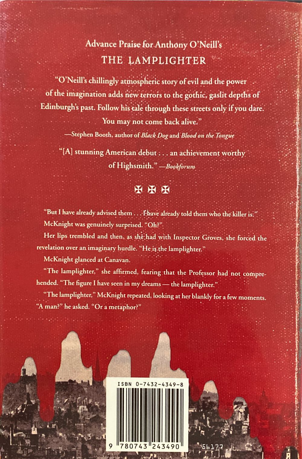 The Lamplighter - Anthony O’Neill (Scribner Book Company - Hardcover) book collectible [Barcode 9780743243490] - Main Image 2