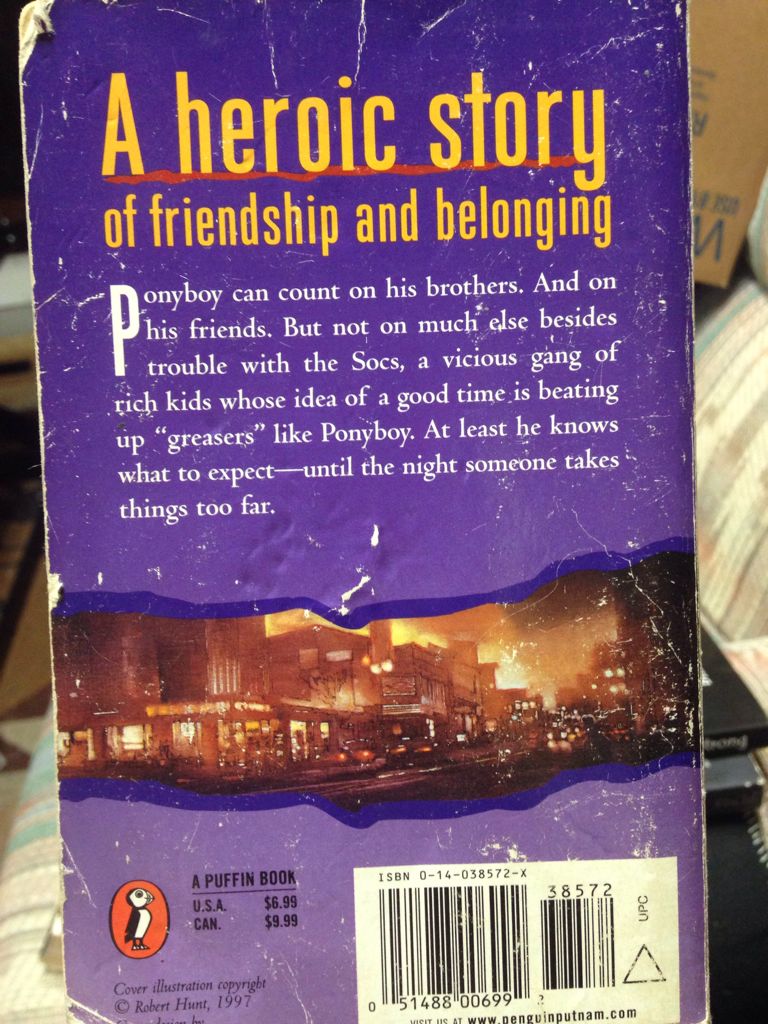 Outsiders, The - S.E. Hinton (Penguin - Paperback) book collectible [Barcode 9780140385724] - Main Image 2