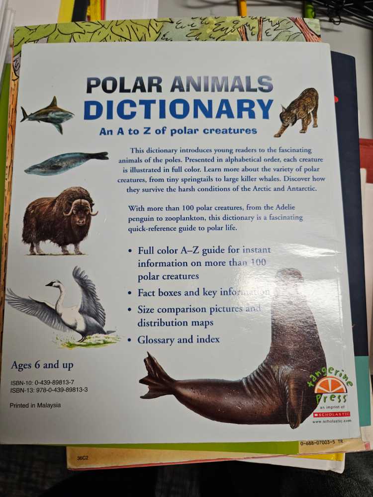 Polar Animals Dictionary - Clint Twist (- Hardcover) book collectible [Barcode 9780439898133] - Main Image 2