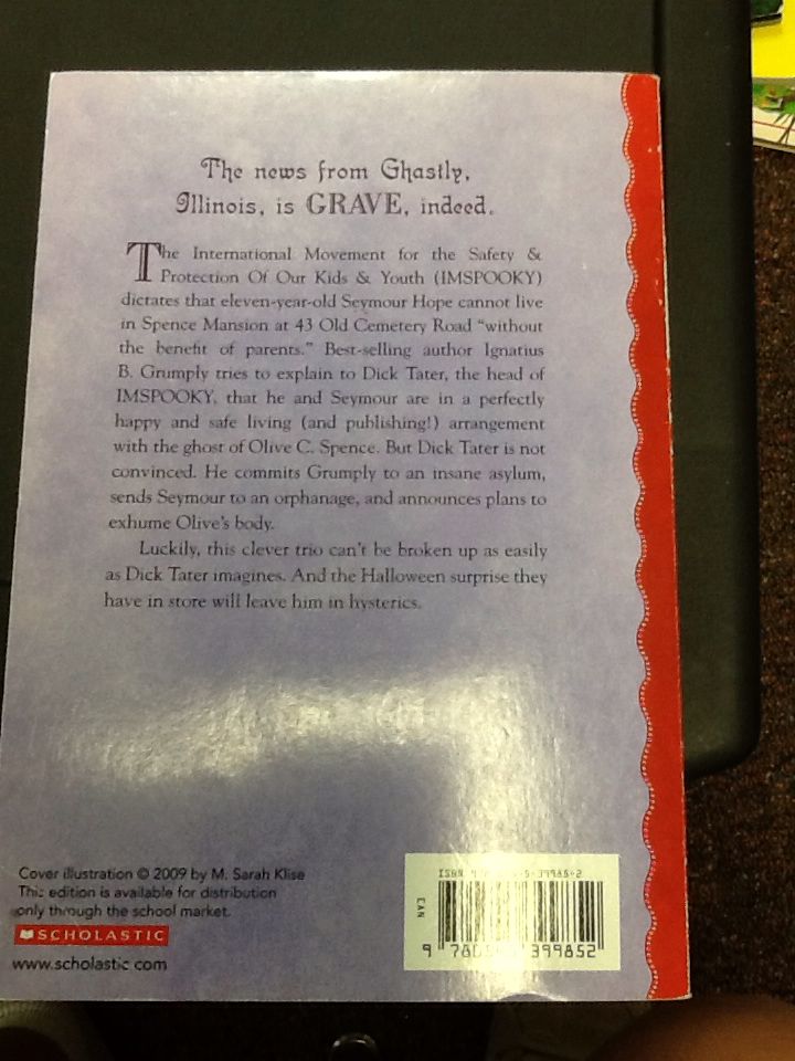 43 Old Cemetery Road Over My Dead Body - M. Sarah Klise Kate Klise (- Paperback) book collectible [Barcode 9780545399852] - Main Image 2