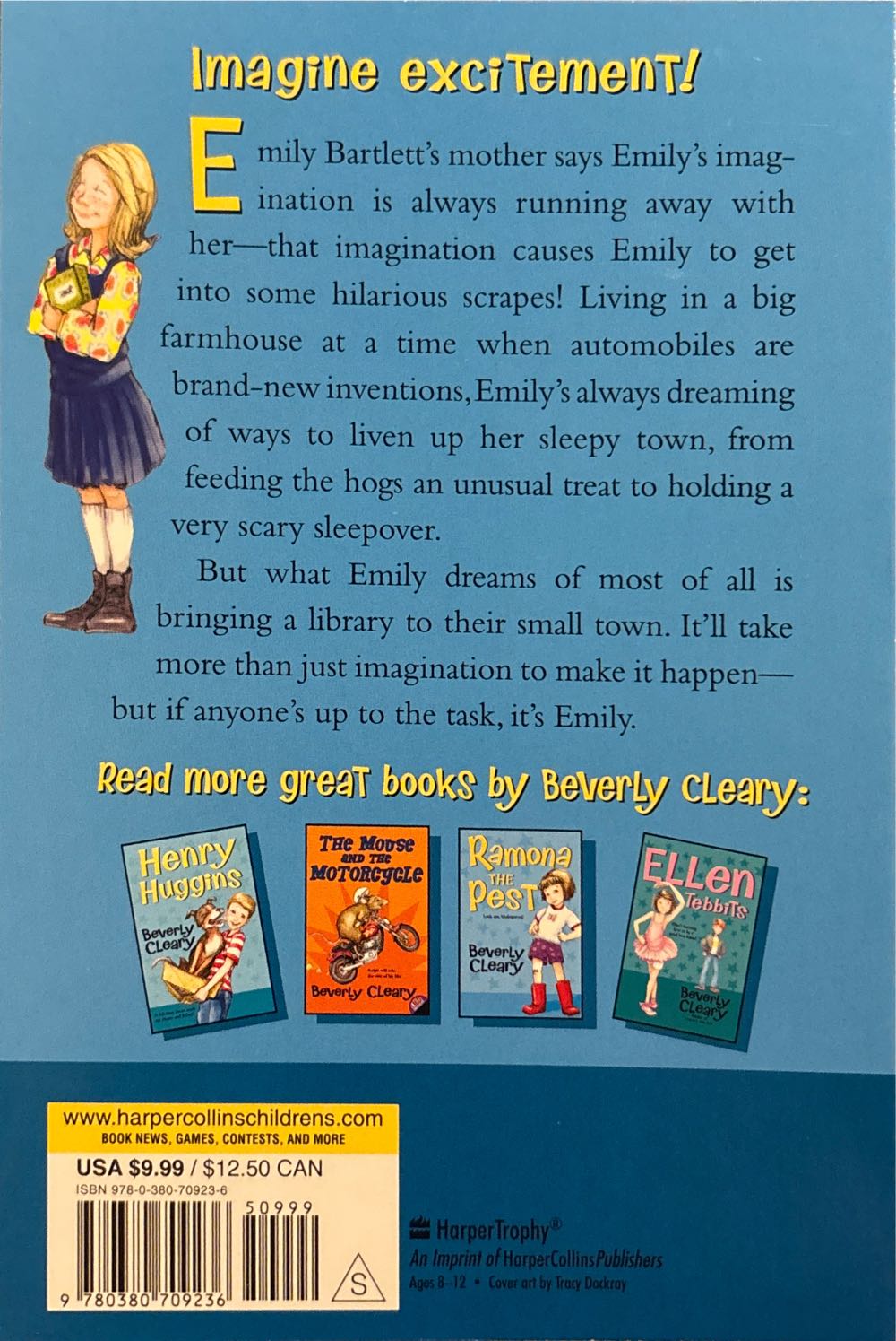Emily’s Runaway Imagination - Beverly Cleary (Harpercollins Childrens Books - Paperback) book collectible [Barcode 9780380709236] - Main Image 2