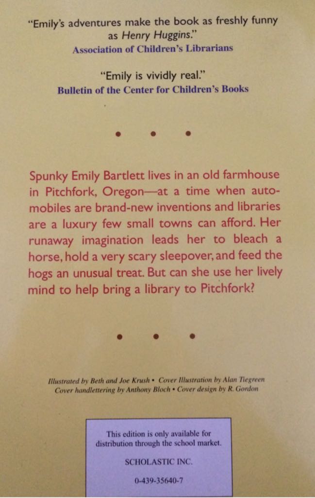 Emily’s Runaway Imagination - Beverly Cleary (Scholastic Inc - Paperback) book collectible [Barcode 9780439356404] - Main Image 2