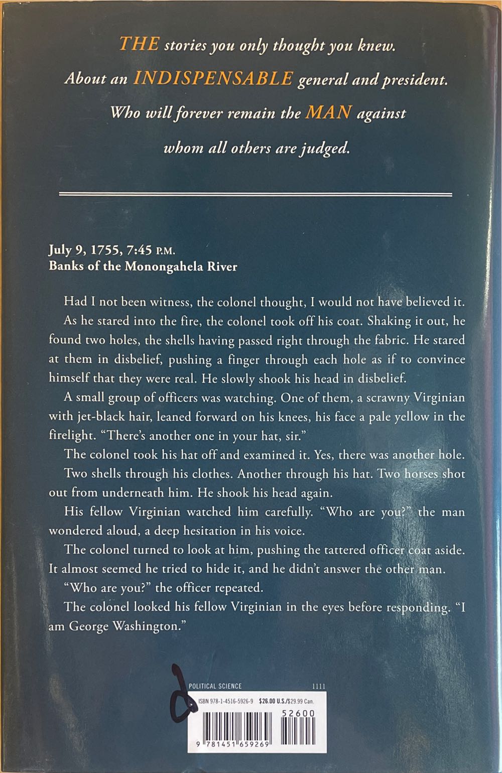 Being George Washington: The Indispensable Man, as You’ve Never Seen Him - Glenn Beck and Kevin Balfe (Threshold Editions and Mercury Radio Arts - Hardcover) book collectible [Barcode 9781451659269] - Main Image 2