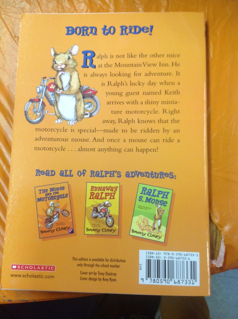 The Mouse And The Motorcycle - Beverly Cleary (Scholastic Inc. - Paperback) book collectible [Barcode 9780590687331] - Main Image 2