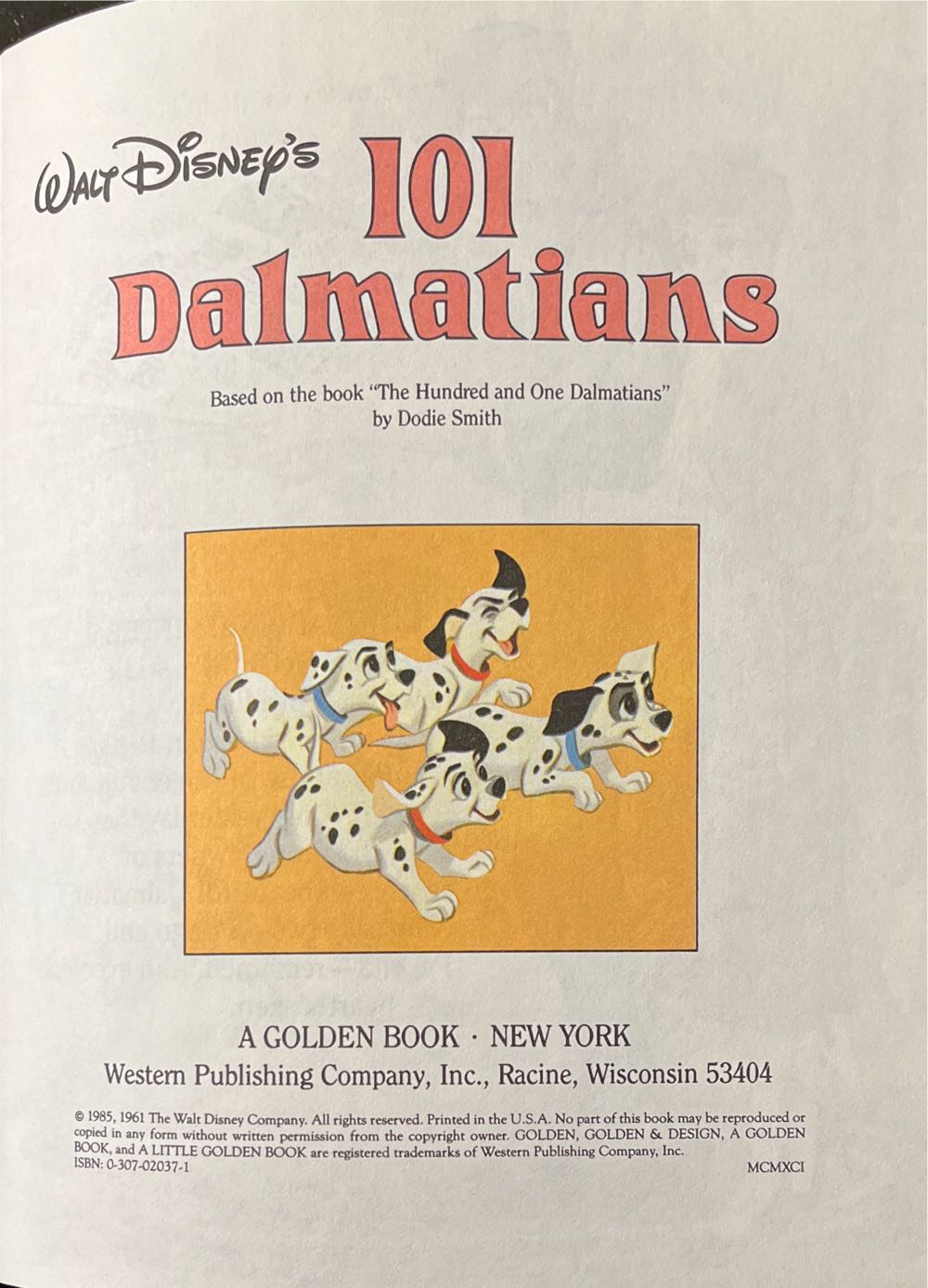 101 Dalmations - Author Unknown (Western Publishing Company, Inc. - Hardcover) book collectible [Barcode 9780307020376] - Main Image 4