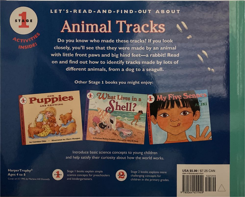 Let’s Read And Find Out Science Level 1 Big Tracks, Little Tracks - Millicent E Selsam (HarperCollins Children’s Books - Paperback) book collectible [Barcode 9780064451949] - Main Image 2