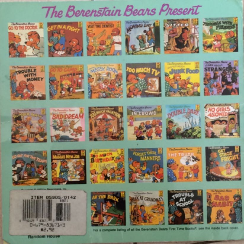 The Berenstain Bears And Too Much Pressure - Stan Berenstain (Random House Books for Young Readers - Paperback) book collectible [Barcode 9780679836711] - Main Image 2