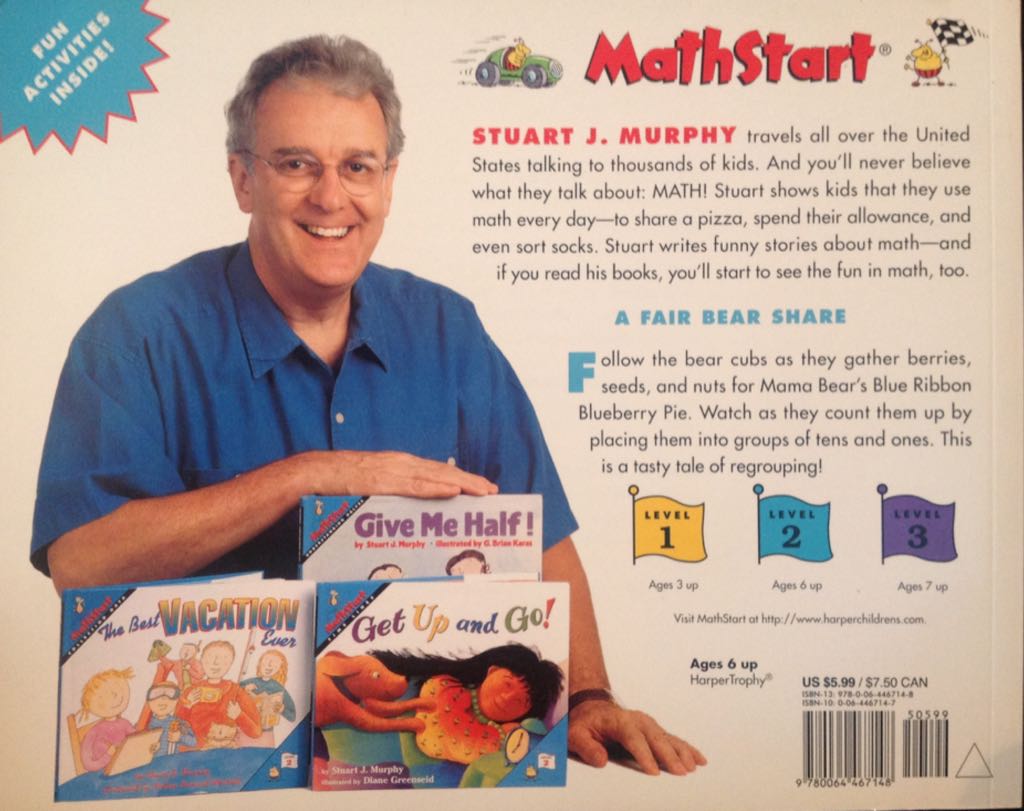 A Fair Bear Share - Stuart J. Murphy (Harper Collins - Paperback) book collectible [Barcode 9780064467148] - Main Image 2