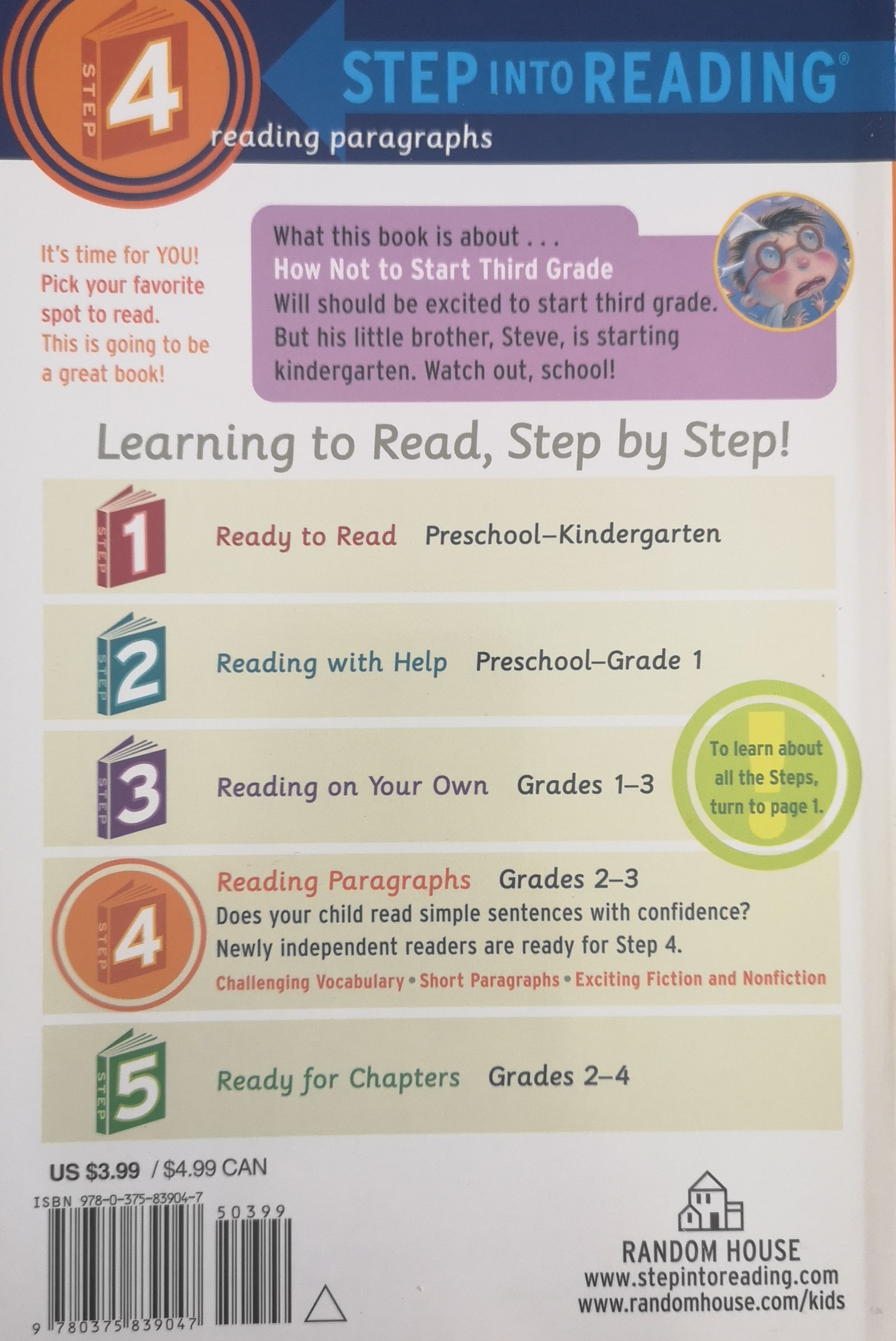 How Not To Start Third Grade - Debbie Palen (Random House Books for Young Readers - Paperback) book collectible [Barcode 9780375839047] - Main Image 2