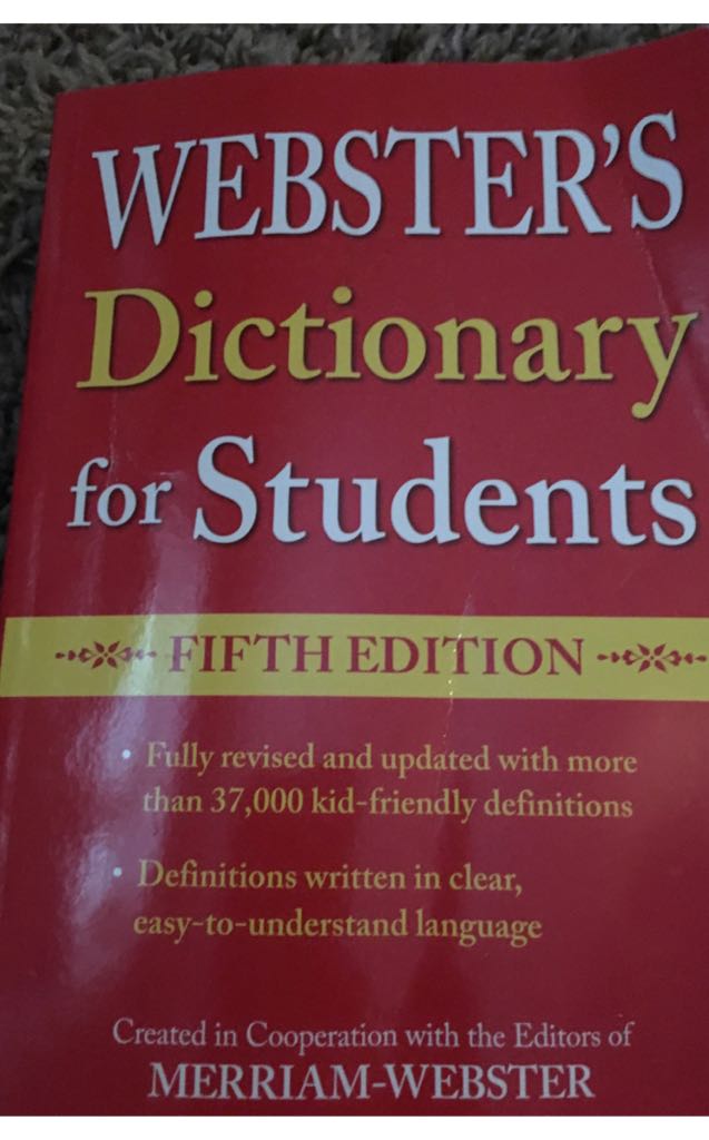 Webster’s Dictionary For Students 5th Edition