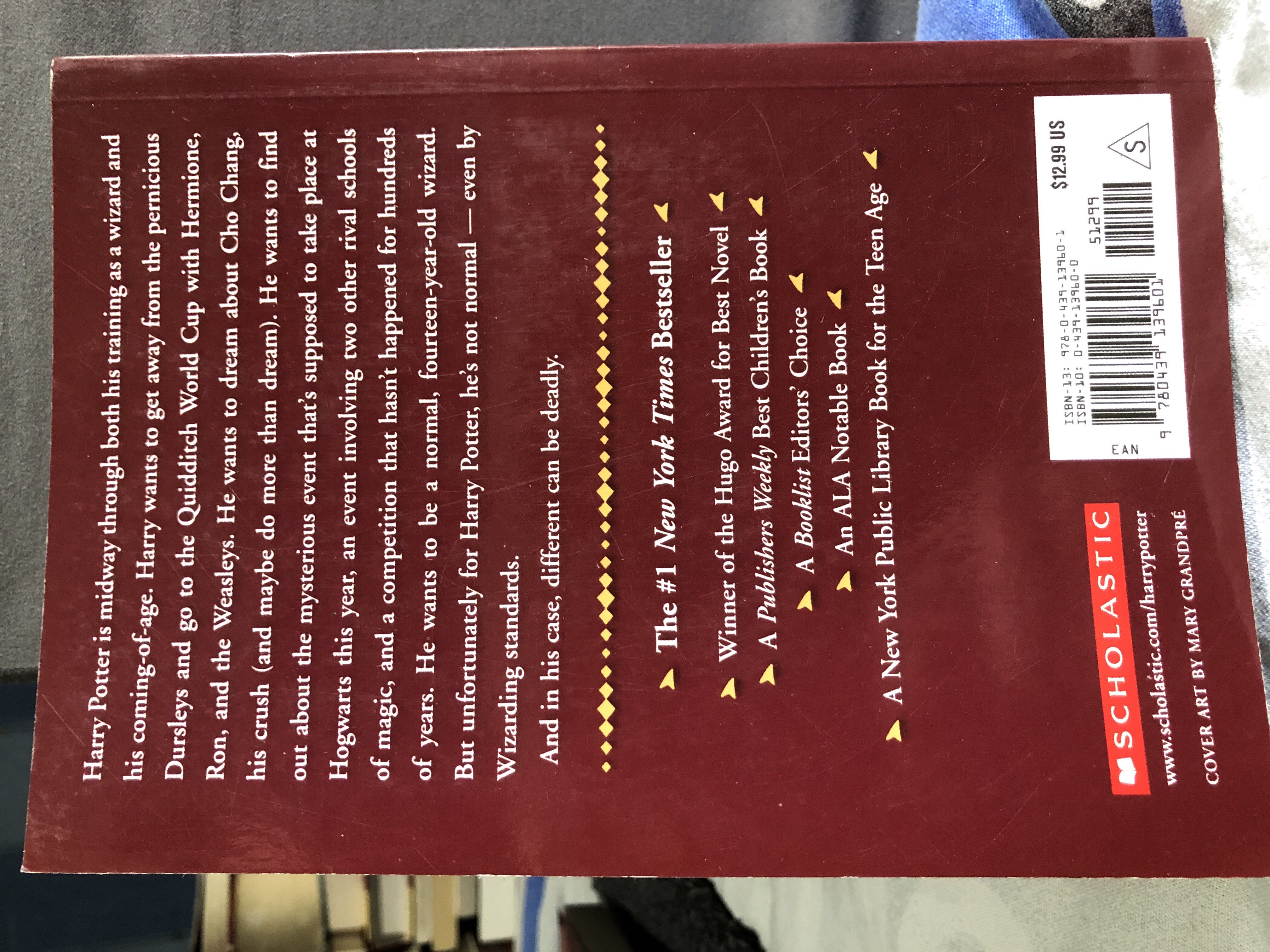 04-Harry Potter and the Goblet of Fire - J. K. Rowling (Scholastic Inc. - Paperback) book collectible [Barcode 9780439139601] - Main Image 3