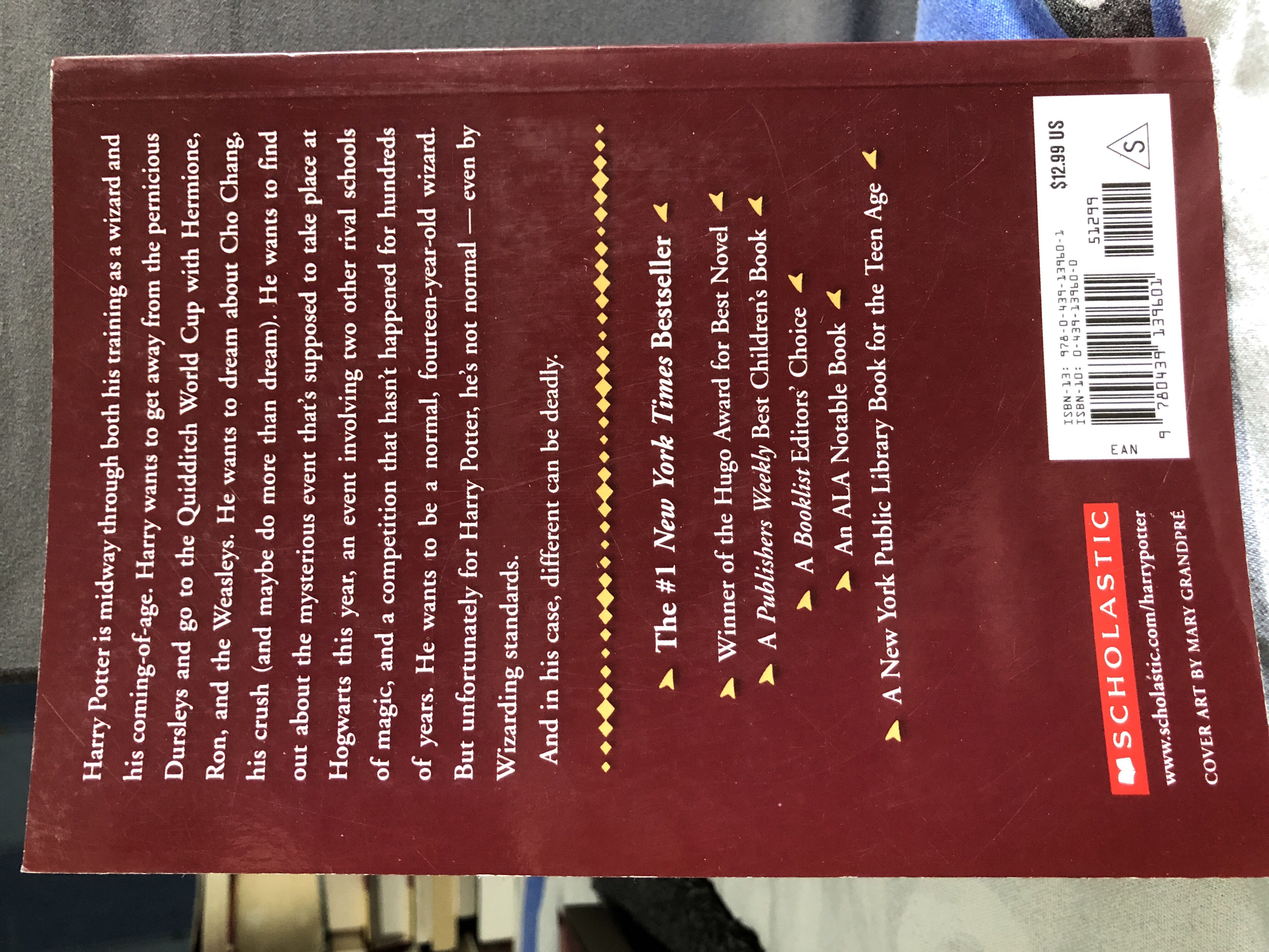 Harry Potter And The Goblet Of Fire - J. K. Rowling (Scholastic Inc. - Paperback) book collectible [Barcode 9780439139601] - Main Image 3