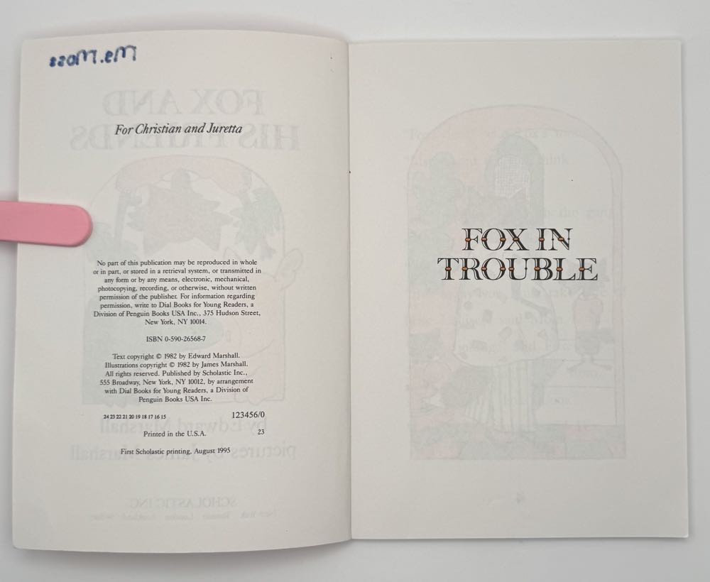 Fox And His Friends - Edward Marshall book collectible [Barcode 9780590265683] - Main Image 3