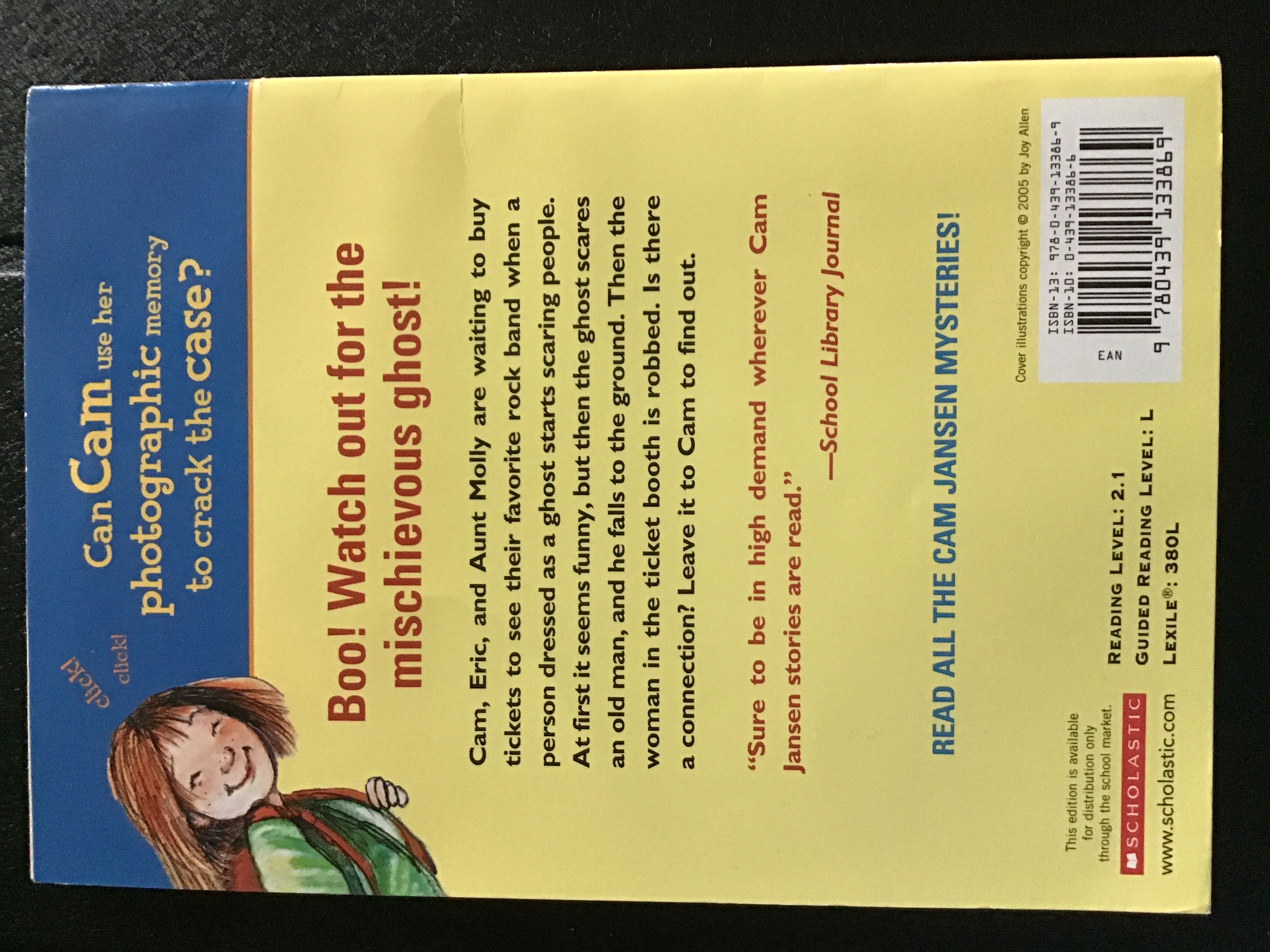 Cam Jansen And The Ghostly Mystery - David A. Adler (Scholastic - Paperback) book collectible [Barcode 9780439133869] - Main Image 2
