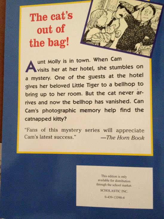 Cam Jansen and the Catnapping Mystery - Susanna Natti (Scholastic Inc. - Paperback) book collectible [Barcode 9780439133906] - Main Image 2