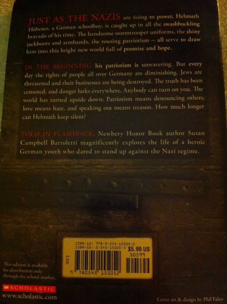 Boy Who Dared, The - Susan Campbell Bartoletti (Scholastic Inc. - Trade Paperback) book collectible [Barcode 9780545155052] - Main Image 2