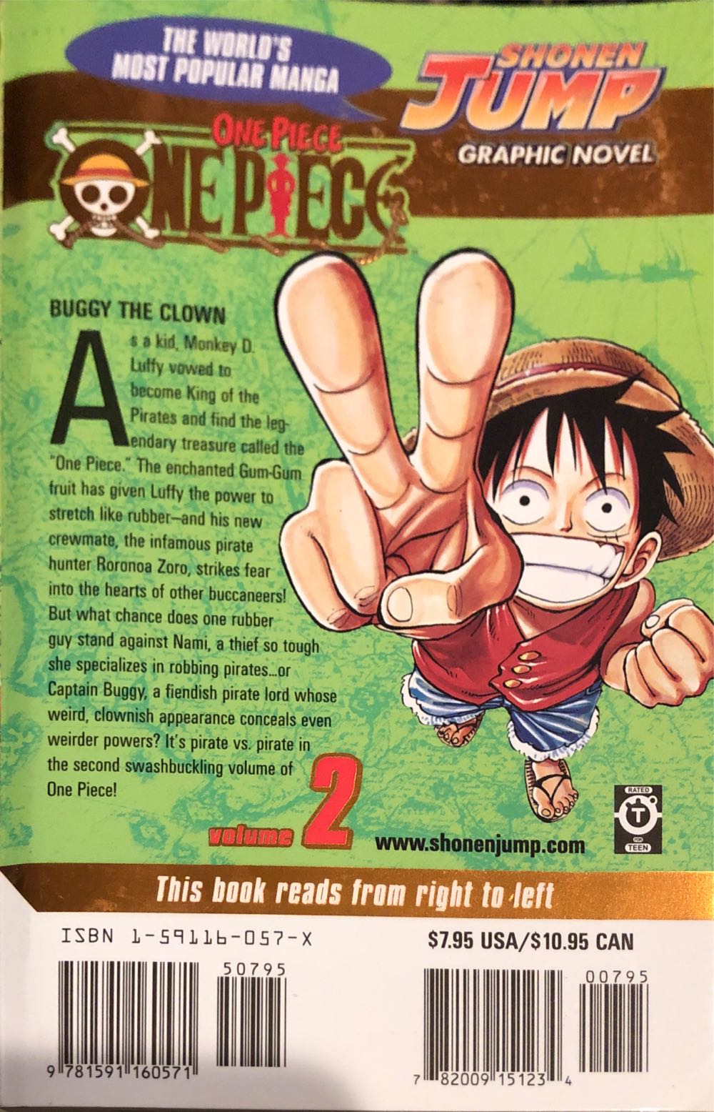 One Piece, Volume 2: Buggy the Clown - Eiichiro Oda (VIZ Media LLC - Paperback) book collectible [Barcode 9781591160571] - Main Image 2