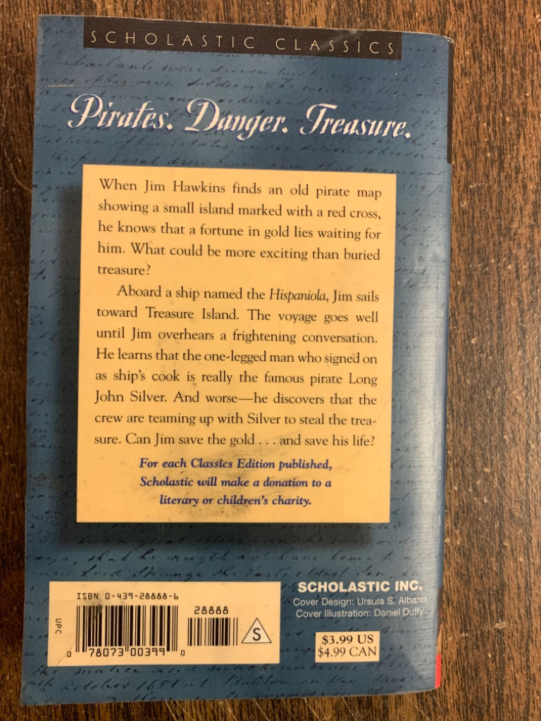 Treasure Island - Robert Louis Stevenson (Scholastic, Inc. - Paperback) book collectible [Barcode 9780439288880] - Main Image 2
