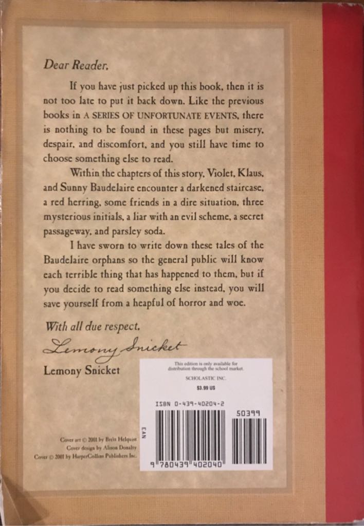 A Series Of Unfortunate Events: The Ersatz Elevator - Lemony Snicket (Scholastic - Paperback) book collectible [Barcode 9780439402040] - Main Image 2