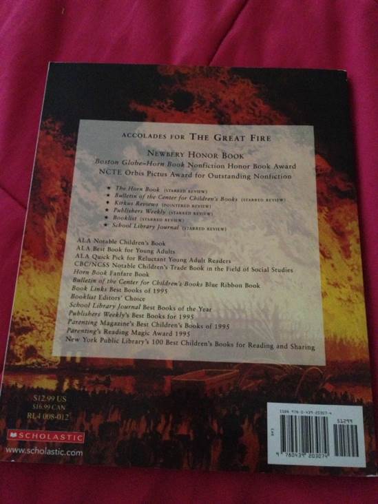 The Great Fire - Jim Murphy (Scholastic Paperbacks) book collectible [Barcode 9780439203074] - Main Image 2